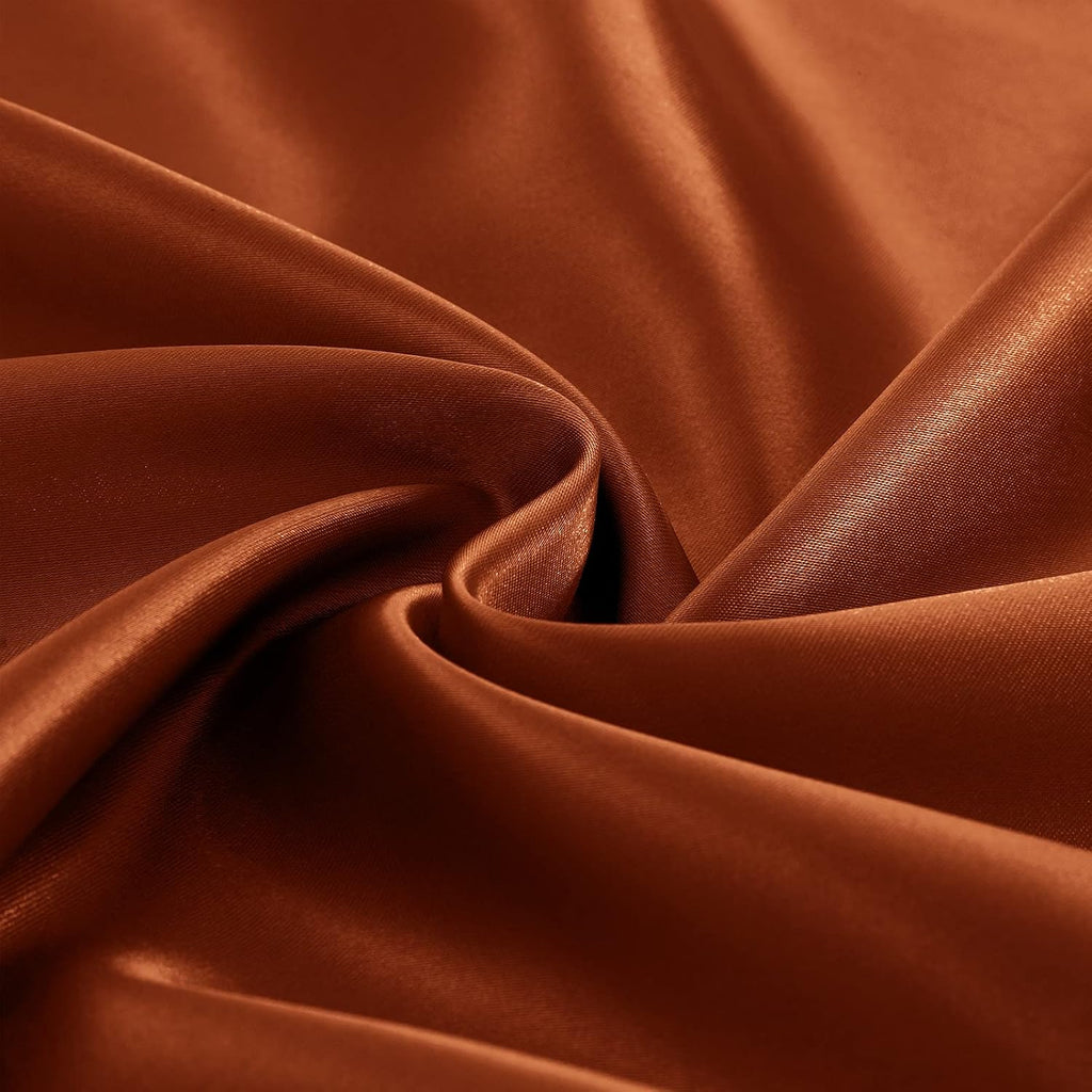 16 Momme 100% Mulberry Silk Bedding Set Full XL Size 4-Piece Luxury (2 Pillowcases, 1 Fitted Sheet, 1 Flat Sheet) - 6A Grade Natural Silk Fits 22-25' Deep Pocket (Solid, Burnt Orange)