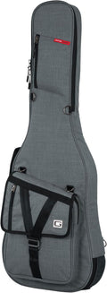 Gator Cases Transit Series Lightweight Electric Guitar Gig Bag with Back Pack Straps and Rubberized Base, Light Grey Exterior (GT-ELECTRIC-GRY)