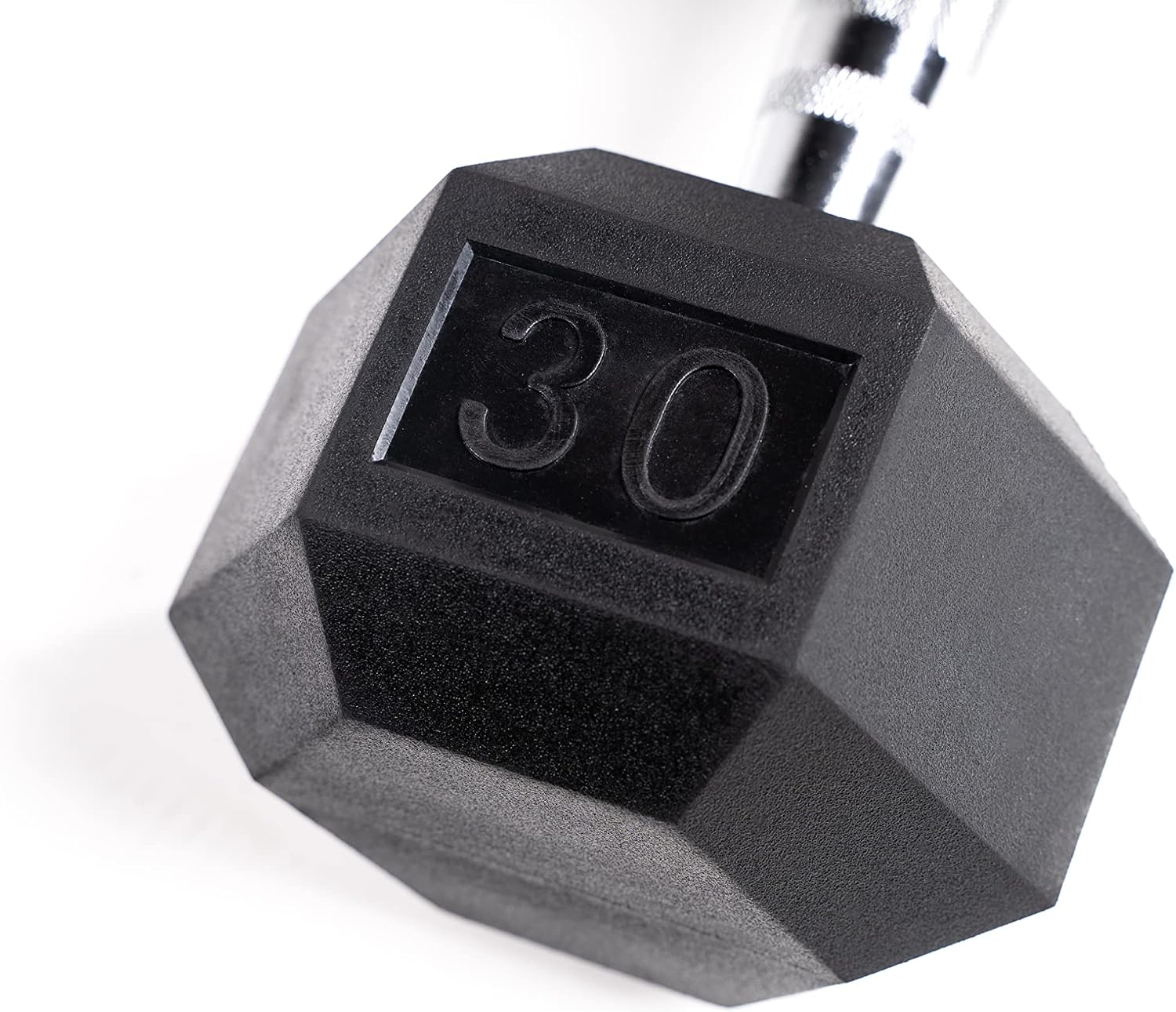 Zeus Fitness Rubber Encased Hex Dumbbells - Sold In a Set 5-50 lbs - Women and Men dumbbell -Strength Equipment