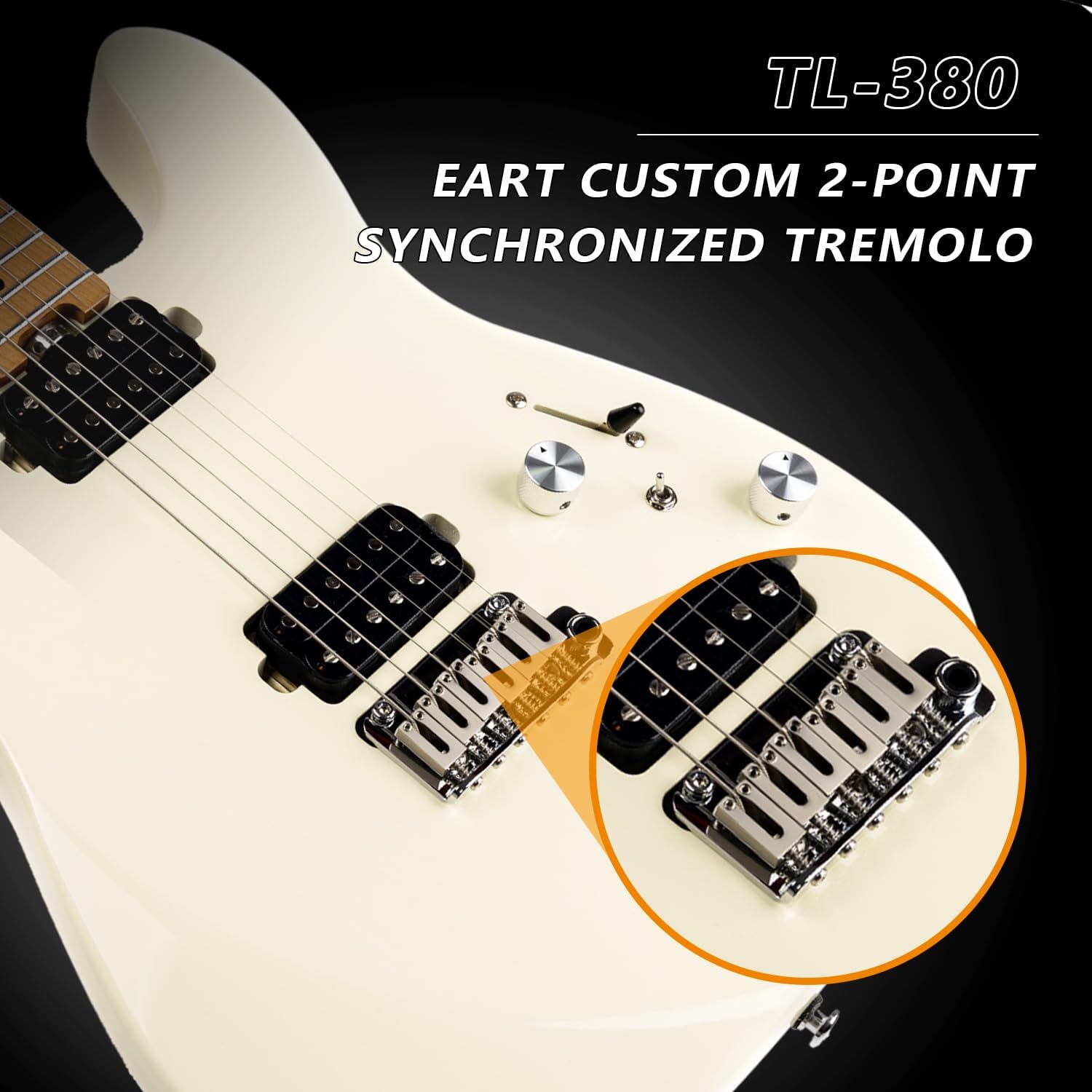 EART TL-380 Professional Electric Guitar for Versatile Players | Roasted Maple Neck & Fingerboard, Humbuckers with Coil-Split, Stainless Steel Frets, Gloss Finish