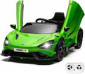 Kids Ride-on Car Licensed McLaren765LT for 3-6Years Old, Electric car 12V Battery Powered Electric Vehicle, w/Parent Remote, Music Player, LED Lights, Smooth Start, 3 Speeds, (Green)