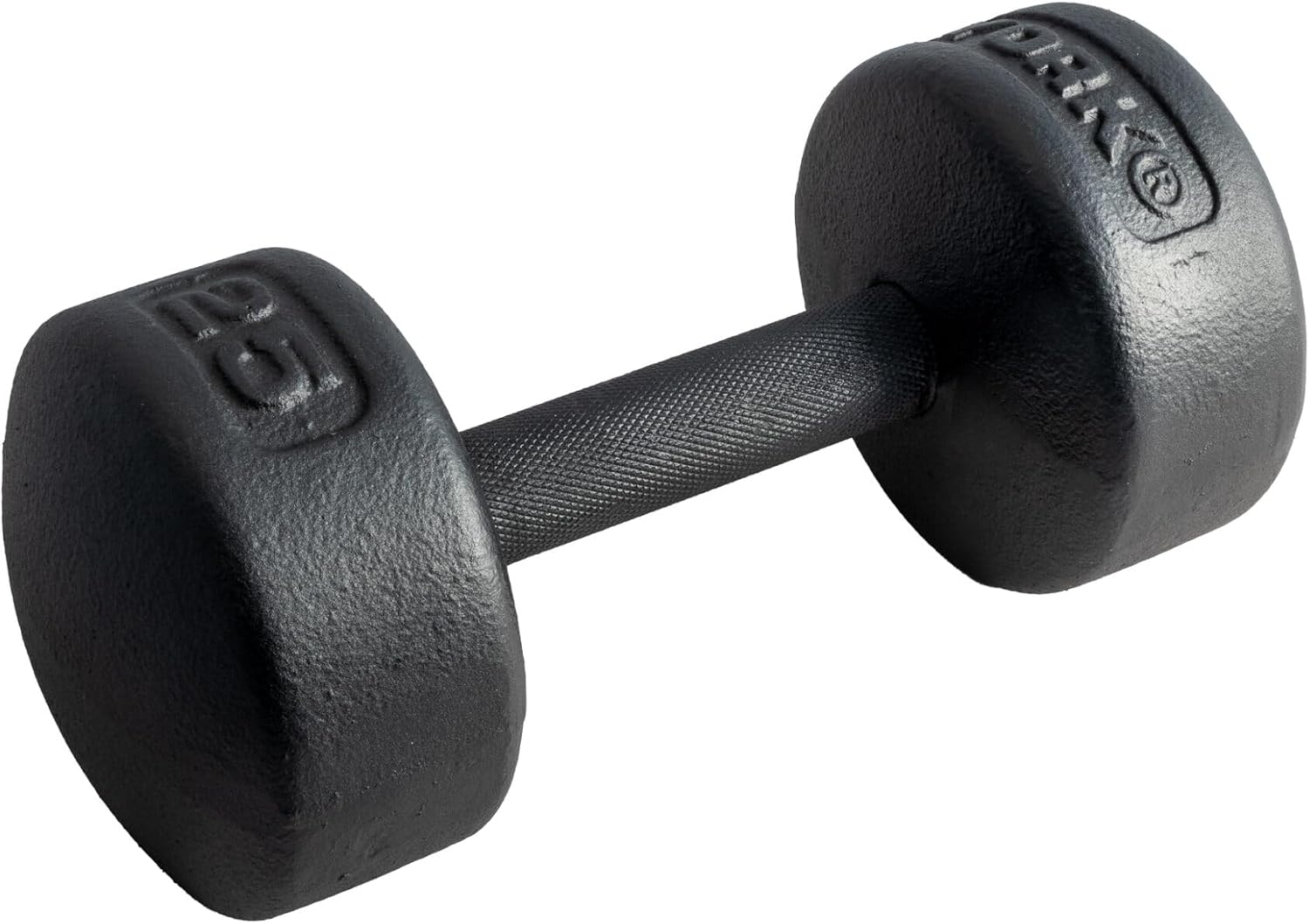Legacy Solid Round Dumbbell Black – Heavy Duty Cast Iron Hand Weight with Knurled Ergonomic Grip for Strength Training, Muscle Toning, Home Gym Workout – 5 lb to 150 lb In Single & Pair