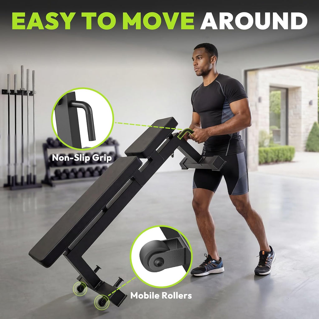 HANDBODE Adjustable Weight Bench for Full Body Workout, 1300 LBS Weight Capacity Bench Press Bench of Home Gym Strength Training, Incline Upright Flat Utility Workout Bench with Fast Adjustment