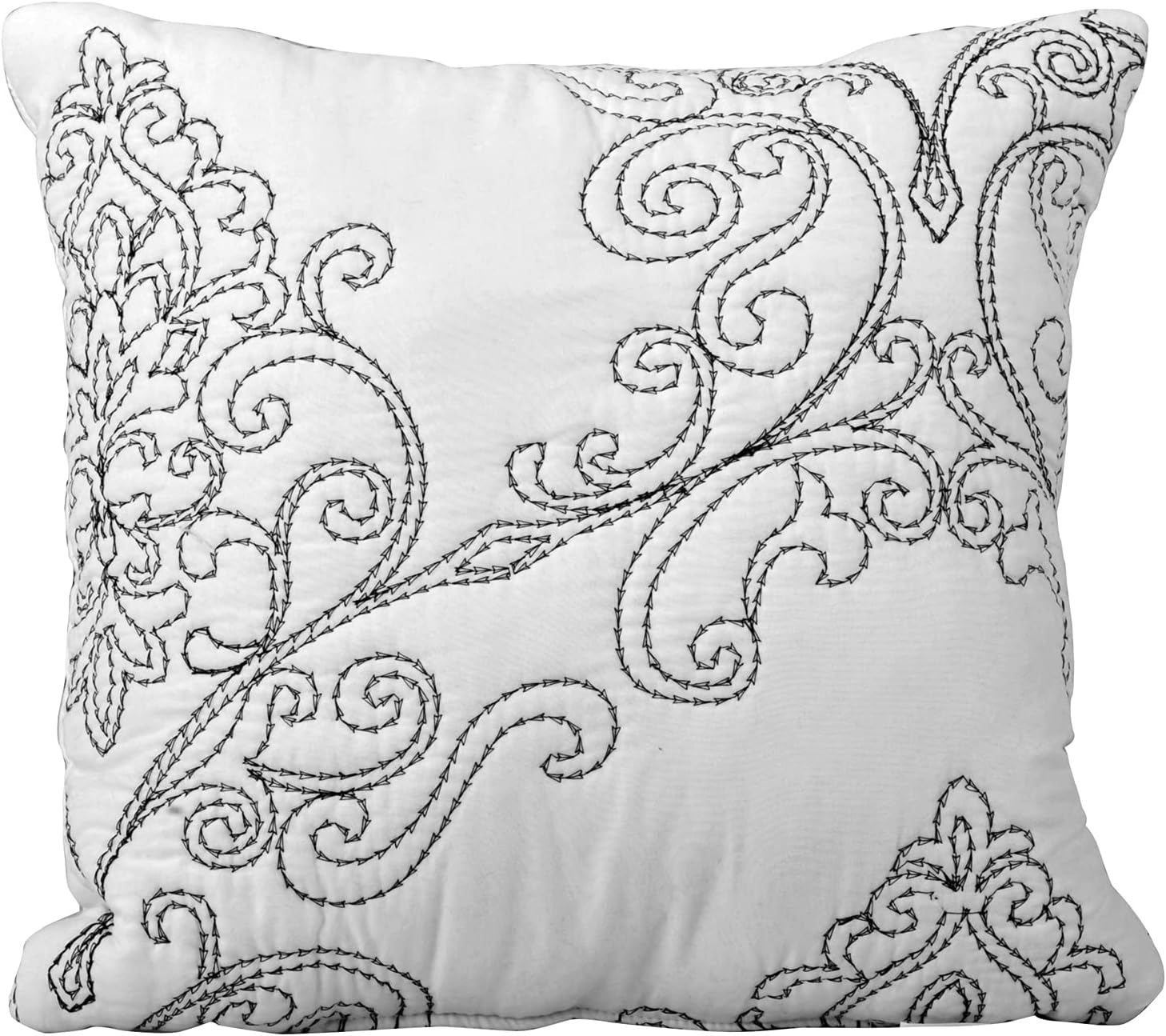 Home Soft Things Damask 4 Piece Bedspread Set, Scalloped Edge Reversible Quilt Coverlet Comforter Prewashed Bedding Set, Matelasse Embossed Floral Solid Pattern,White Oversize King(120' x 120')