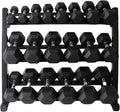 550 lbs Rubber Hex Dumbbells with Rack 5-50 lbs Free Weight for Home Gym, Durable Rubber Dumbbell with Storage,Coated Cast Iron Weight Strength Training Dumb bell Exercise Fitness Equipment