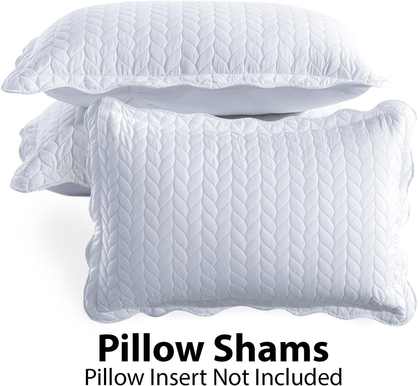 IR Imperial Rooms 8 Pack Quilt King Size Bedding (106' x 96') - Bulk Wholesale for Hotels, Guest Bedroom & Airbnbs - Lightweight Microfiber Reversible Embossed Quilts Bedspread (White)