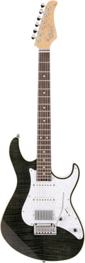 Cort G280 Select Flame Top 6-String Electric Guitar, Transparent Black Finish (G280SELECTTBK)