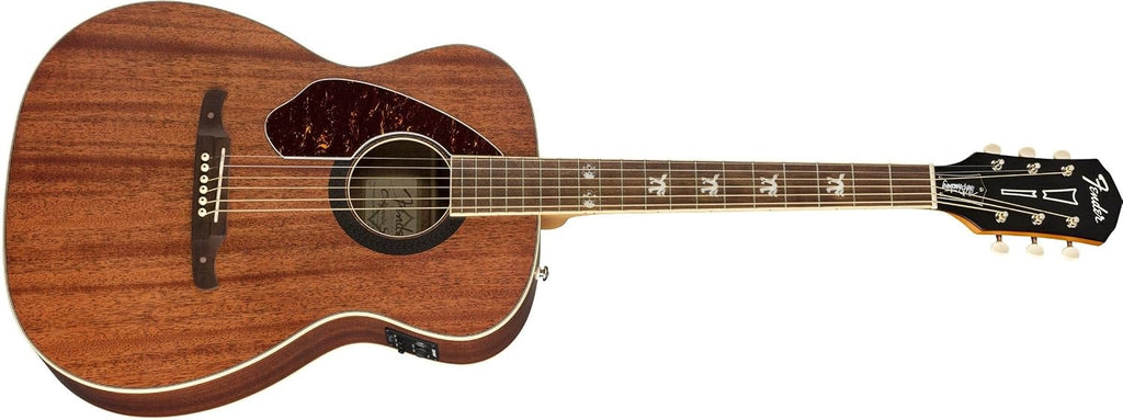 Fender Tim Armstrong Hellcat Concert Acoustic Guitar, with 2-Year Warranty, Natural, Walnut Fingerboard, Left-Handed
