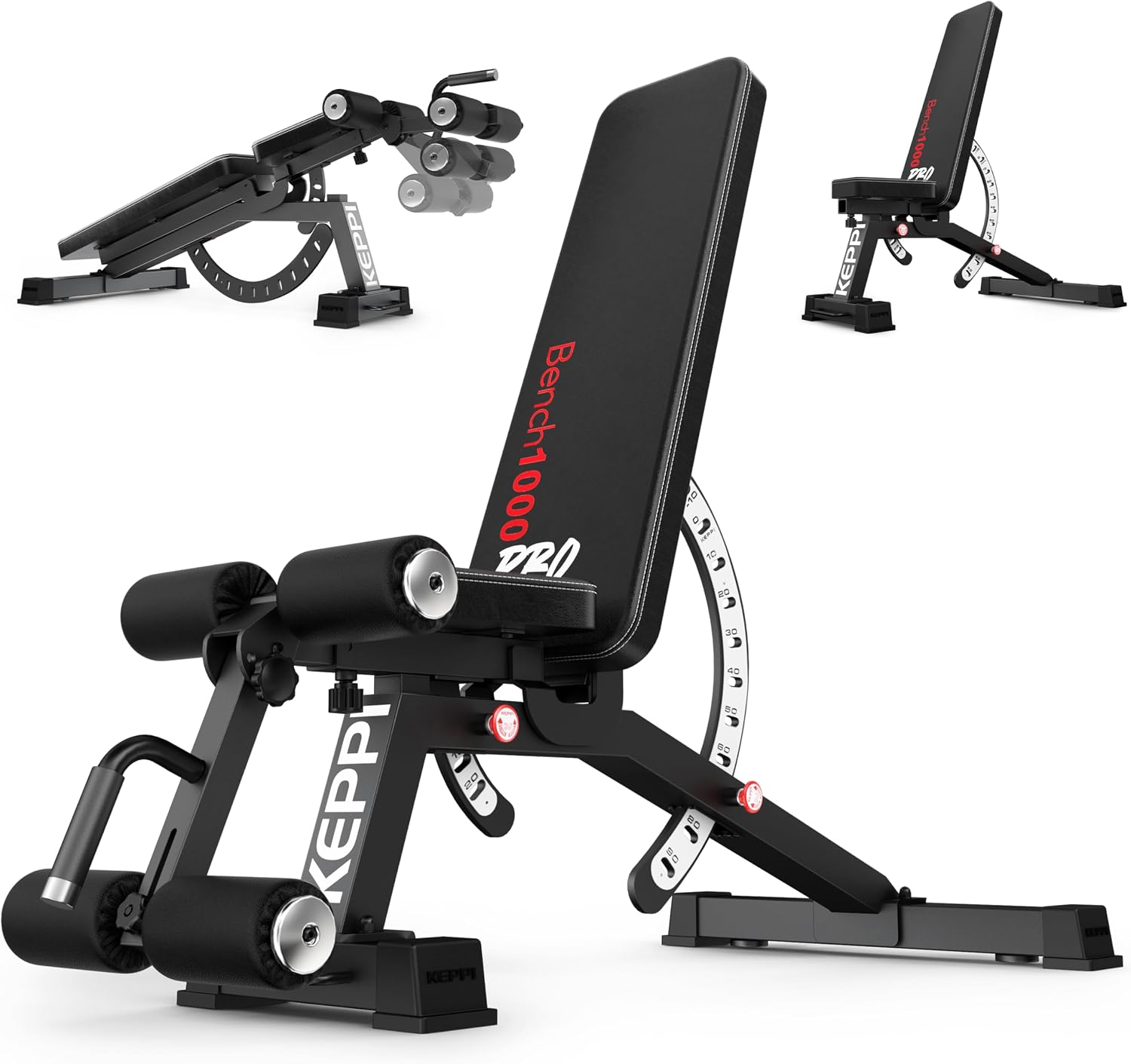 Adjustable Weight Bench, Commercial Grade 1200LB Workout Bench Press Set for Home Gym Strength Training Exercise, Incline Bench with 12+3 Adjustable Backrest&Seat Positions for Full Body Fitness