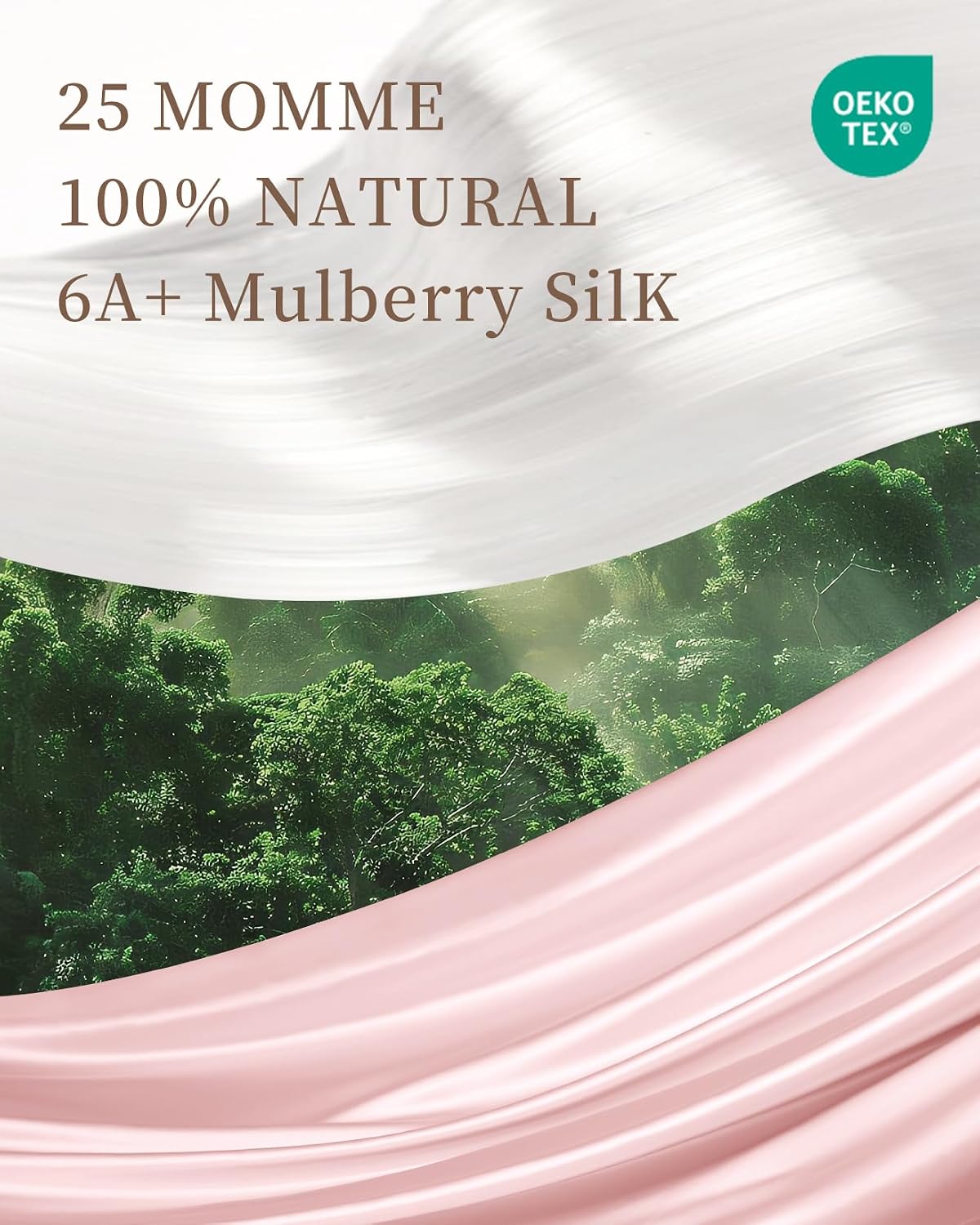 THXSILK 4pcs Silk Bed Sheets Set, 100% Long Stranded 25 Momme Mulberry Silk Bedding Set, Sheets and Pillowcase Set, Extremely Soft and Luxurious (Charming Pink, King)