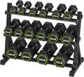 HANDBODE Hex Dumbbell Set with Rack, 300-840 lb Rubber Coated Fixed Weights Sets with Heavy Duty Storage Stand, Hexagon Shape, Multiple Weight Options Home Gym Equipment for Strength Training
