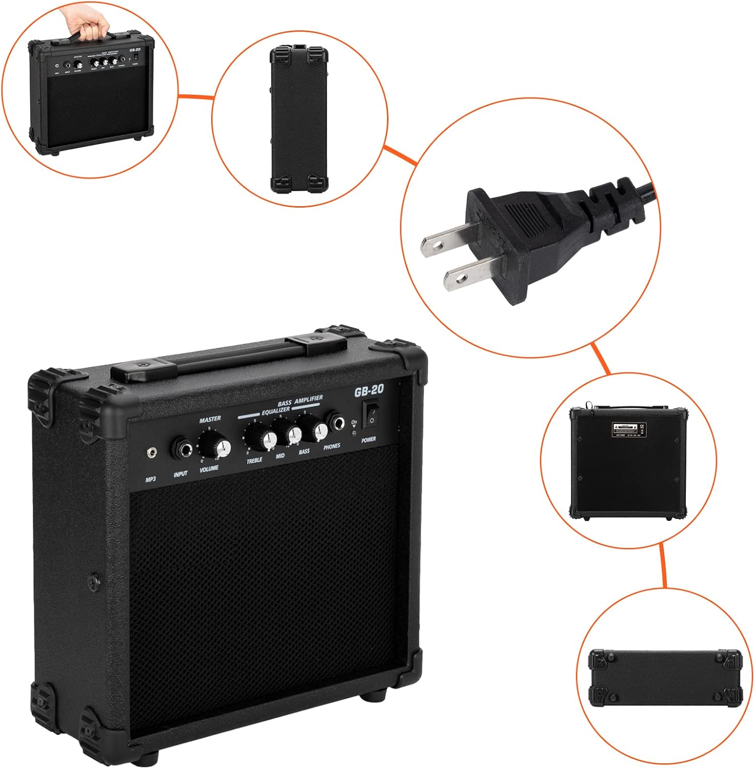 Ktaxon Burning Fire Design Electric Guitar Kit, 36-inch HSH Pickup Electric Guitar Beginner Guitar Set with Amplifier, Rosewood Fingerboard, 5-Ways Pickup Switch (Black)