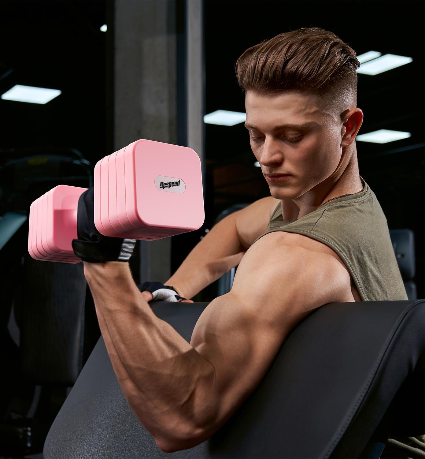 15LB 20LB 30LB 40LB 50LB Adjustable Dumbbell Set Free Weights Dumbbells Set for Women Men Hand Weights Sets Adjust Dumbbell Weight Sets for Home Gym Exercise Workout Strength Training Equipments
