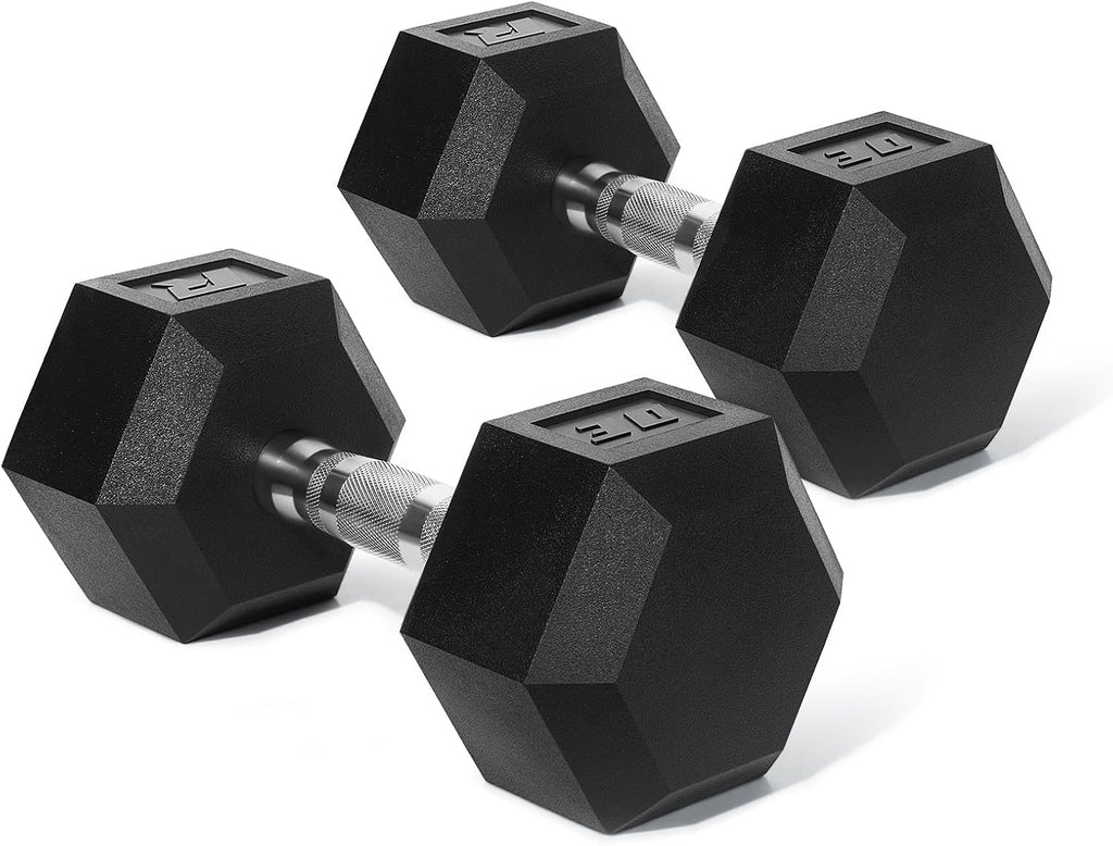Ritfit 5-650 LBS PVC Encased Hex Dumbbell Sets with Optional Rack for Home Gym, Hand weight with Chrome Handle for Strength Training,Workouts