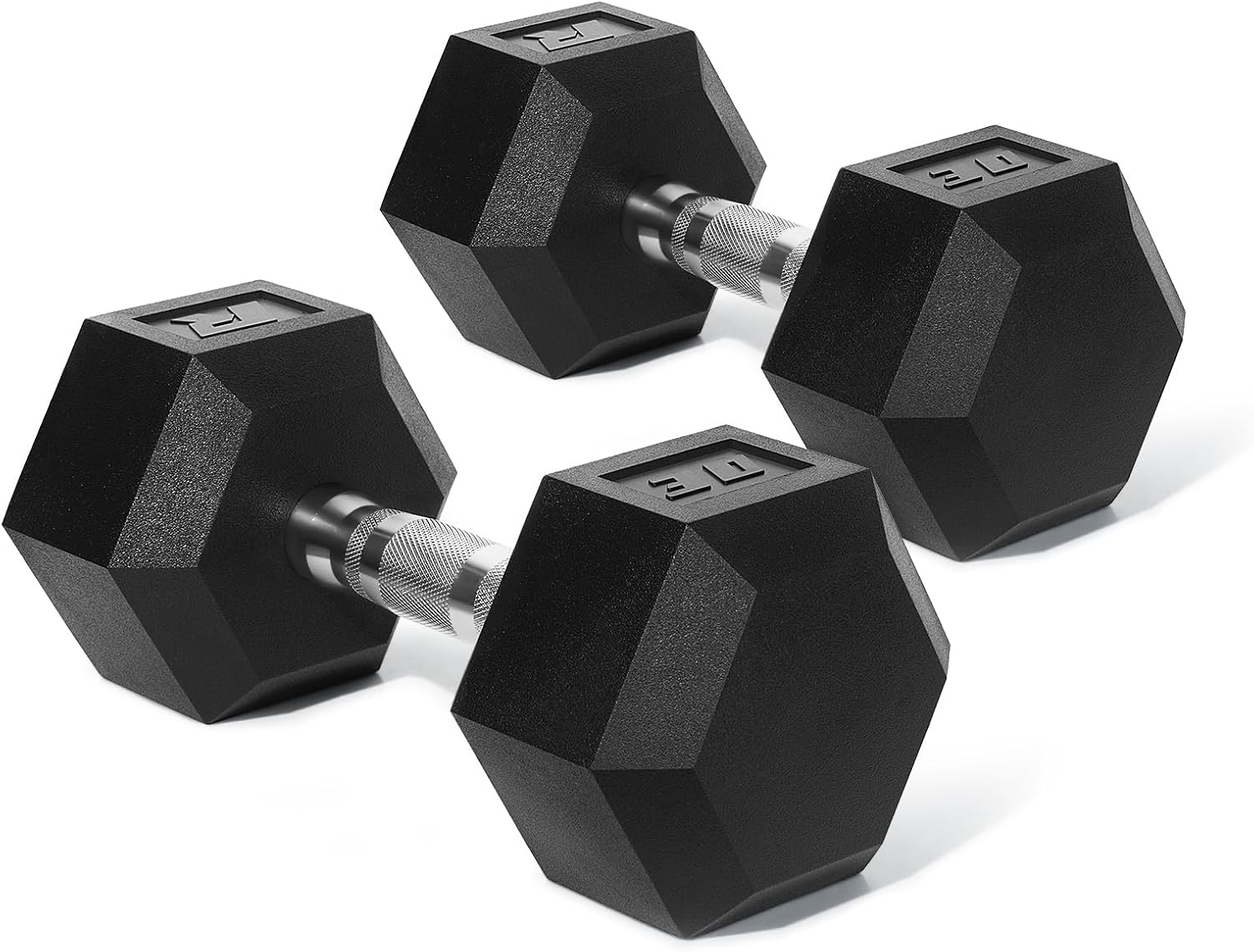 Ritfit 5-650 LBS PVC Encased Hex Dumbbell Sets with Optional Rack for Home Gym, Hand weight with Chrome Handle for Strength Training,Workouts