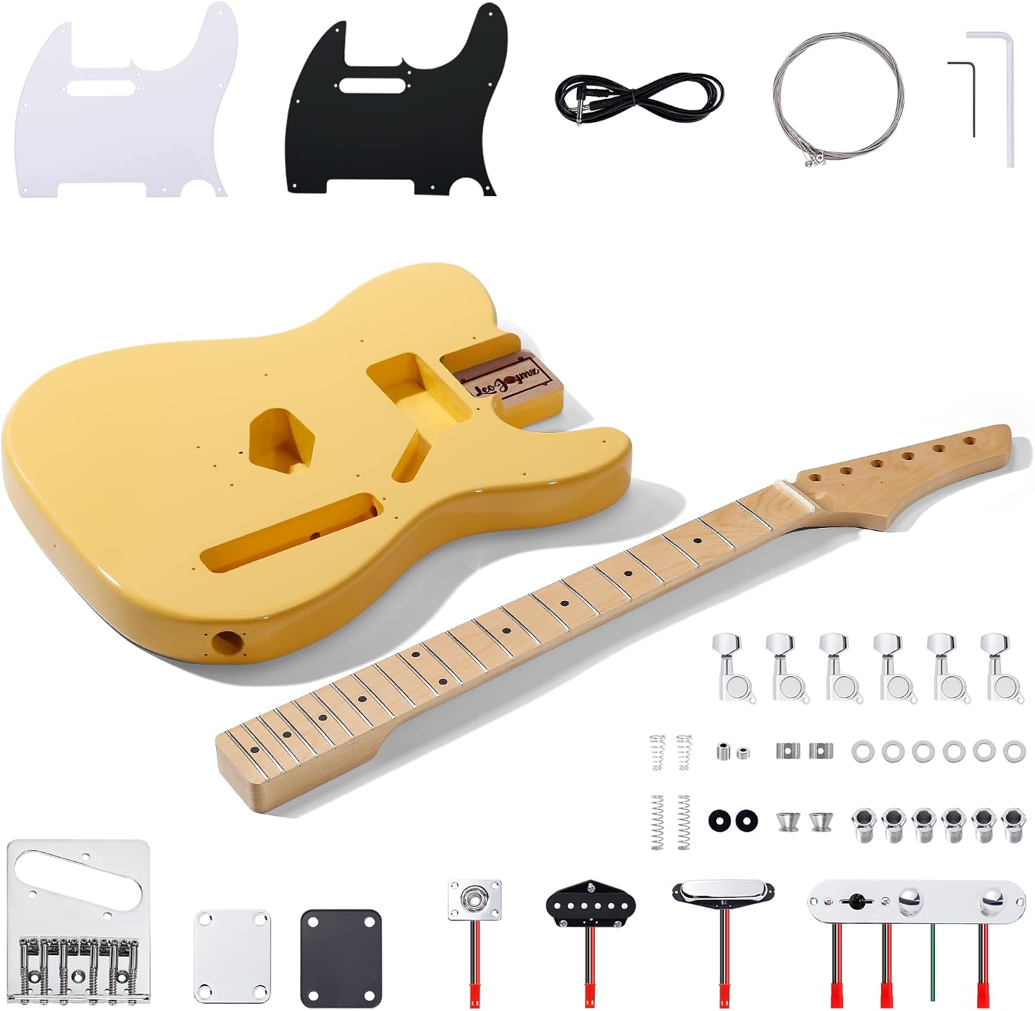 Leo Jaymz Print DIY Electric Guitar Kits (TL Cream Yellow (New))