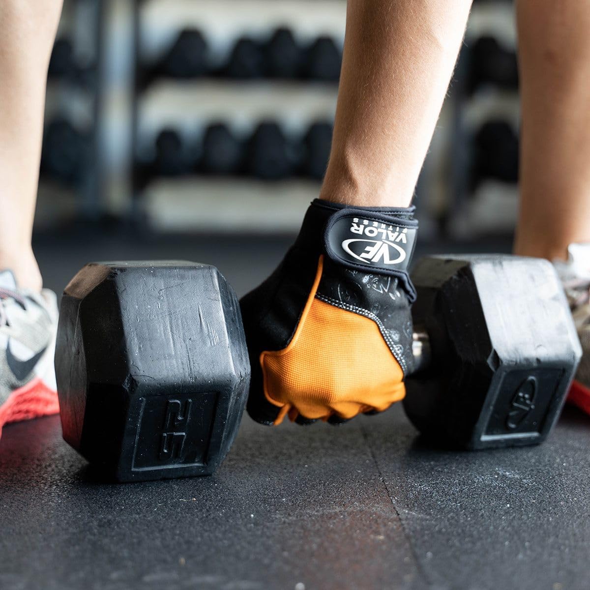 Valor Fitness Rubber Hex Dumbbell Free Weights for Home Gym Workout Equipment for Strength Training