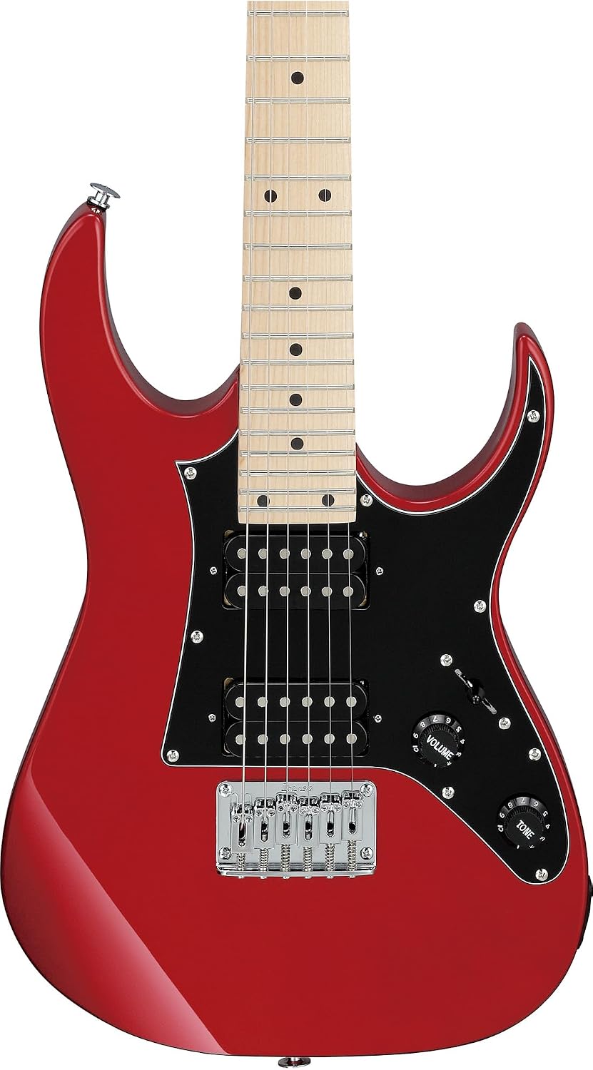 Ibanez GRGM21M RG Gio miKro Short-Scale Electric Guitar - Candy Apple Bundle with Gig Bag, Tuner, Instrument Cable, Strap, Austin Bazaar Instructional DVD, and Polishing Cloth