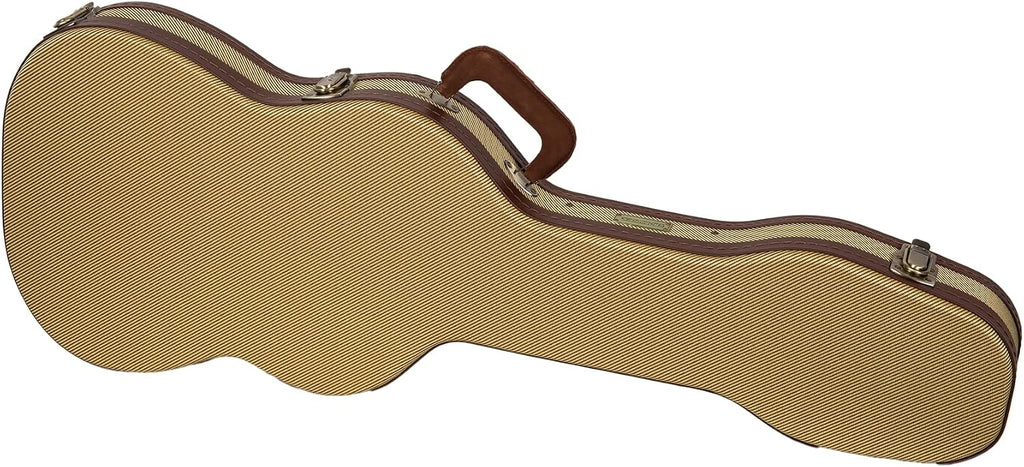 Crossrock Master Series Electric Case fits Telecaster and Stratocaster Styles of Guitars | Classic Fabric Tweed Exterior, Re-Engineered Wooden Shell (CRW720STFT)