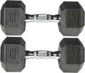 PVC Hex Dumbbell with Chrome Ergonomic Handle – Durable Noise-Reducing PVC Coated Dumbbells Weights for Strength Training, Bodybuilding, Lifting Home Gym – 5 lbs to 50 lbs Pack 1, 2 & 4