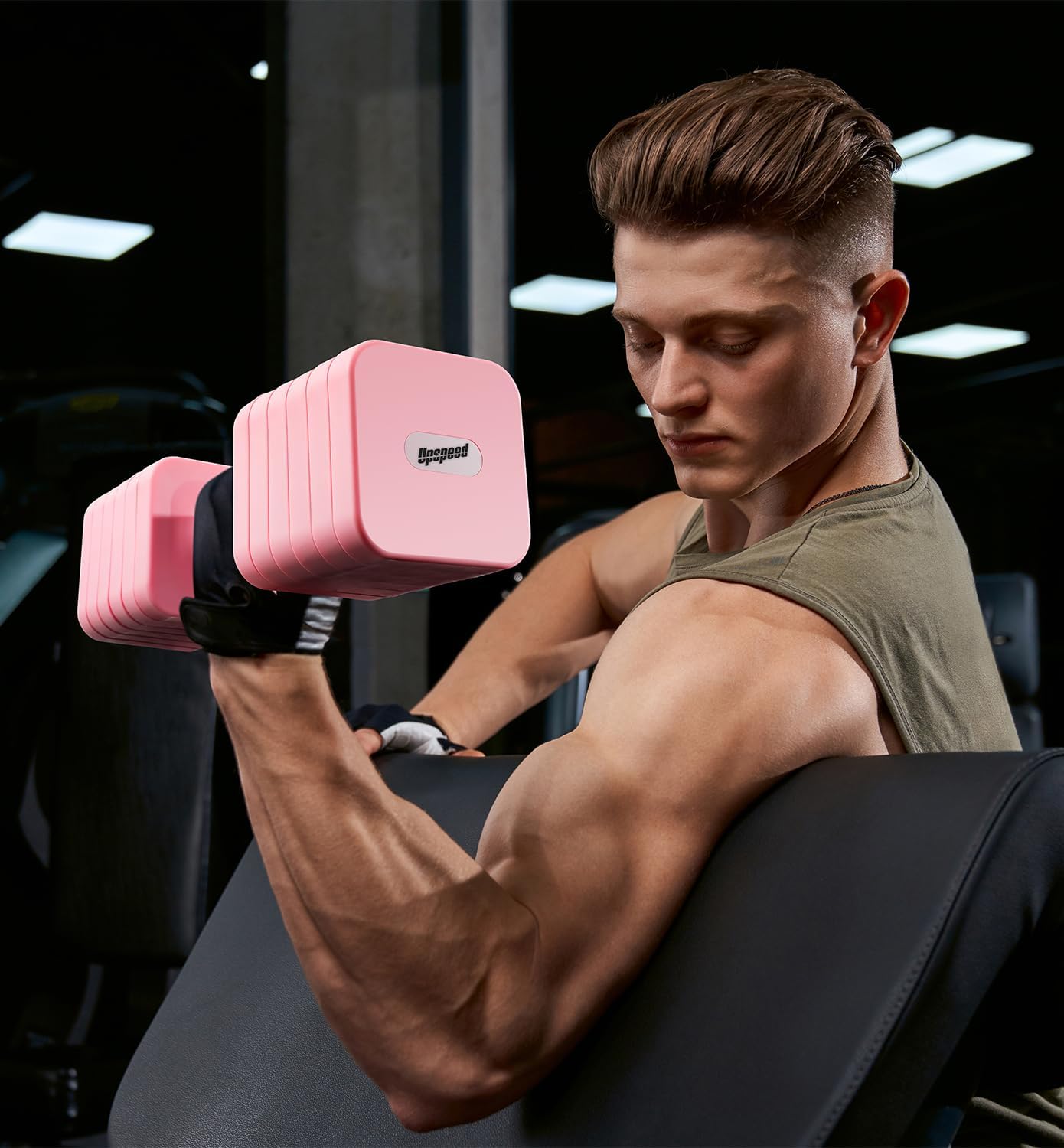 15LB 20LB 30LB 40LB 50LB Adjustable Dumbbell Set Free Weights Dumbbells Set for Women Men Hand Weights Sets Adjust Dumbbell Weight Sets for Home Gym Exercise Workout Strength Training Equipments