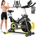 pooboo Exercise Bike,Stationary Bike with Exclusive App for Home,Magnetic Low Noise Indoor Cycling Bike with 350lbs Weight Capacity,Adjustable Seat,Tablet Mount and LCD Display for Weight Loss