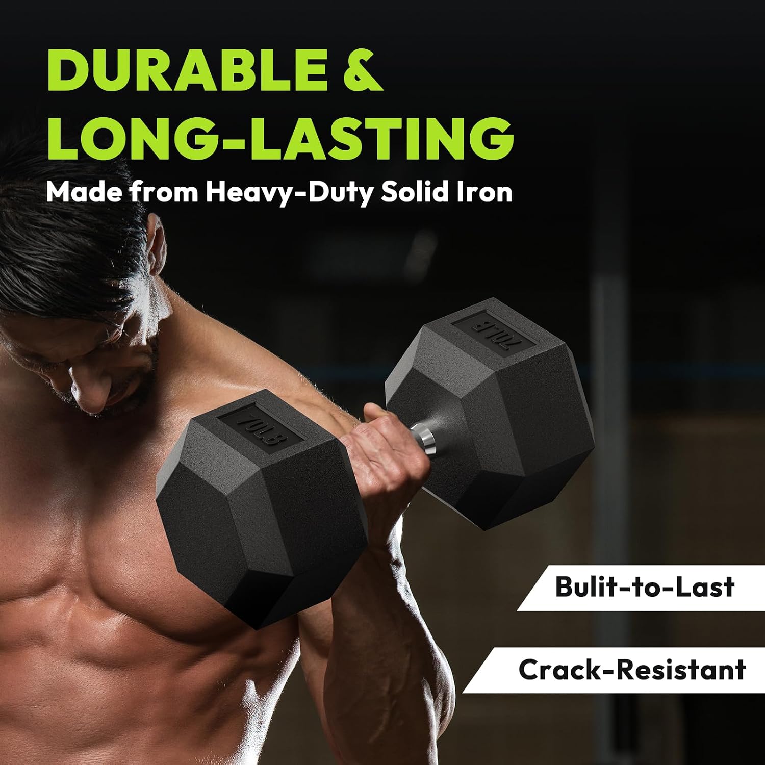 Hex Dumbbell Sets with Rack, 90-640 lb Rubber Encased Exercise & Fitness Dumbbells Set, Hand Weight for Strength Training, Weight Dumbbells
