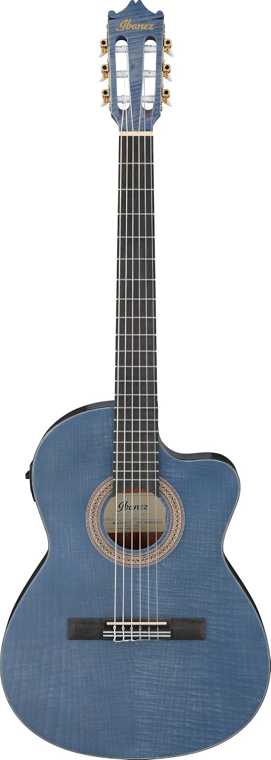 Ibanez GA5FMTCE Thinline Nylon Acoustic-electric Guitar - Open Pore Berry
