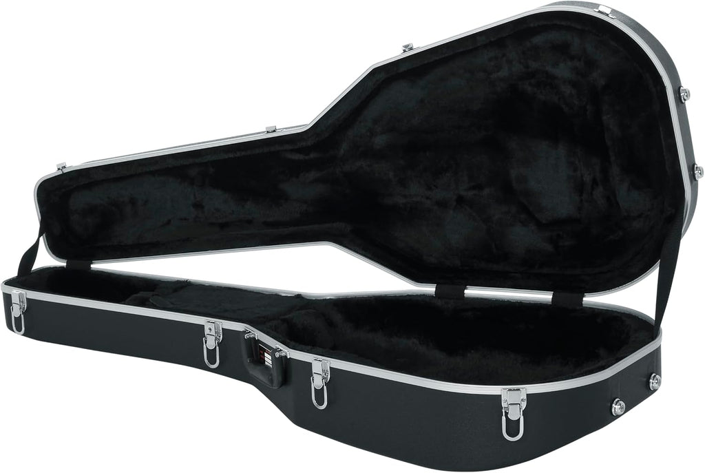Gator Cases Deluxe ABS Molded Case for Acoustic Guitars; Fits Ovation Style Deep Contour Acoustic Guitars (GC-DEEP BOWL)