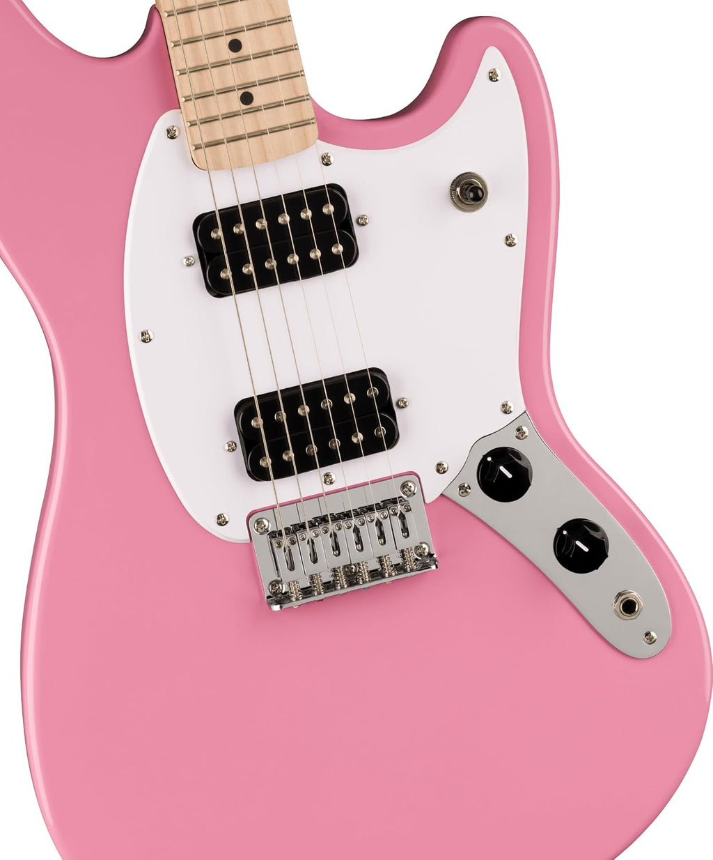 Squire Sonic Mustang Electric Guitar, Flash Pink, Maple Fingerboard