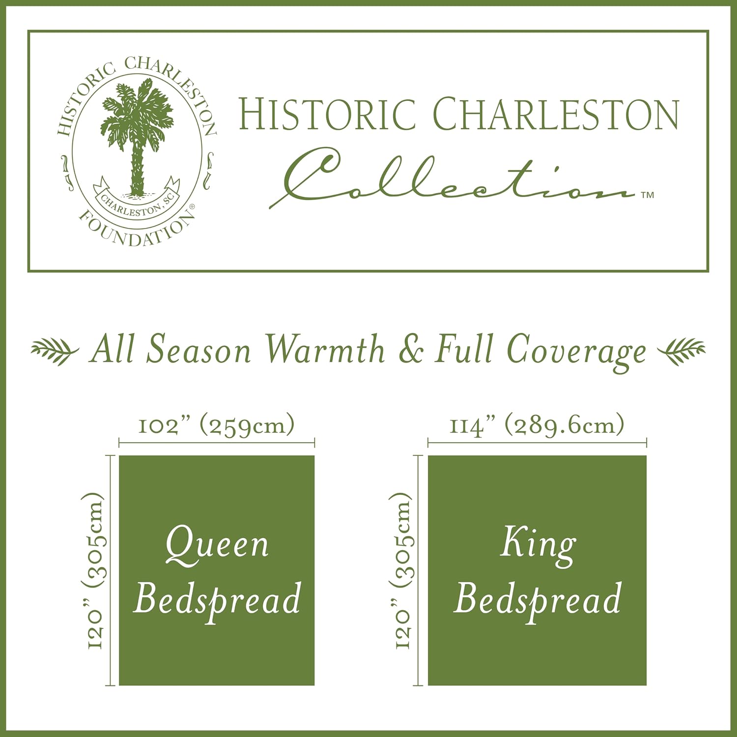 Bedspreads Coverlet - King Charles Collection 120' x 114' Size 100% Cotton Oversized Matelasse Bed Spread, King/Cal King, White