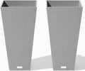 Veradek V-Resin Indoor/Outdoor Taper Planter, 2-Pack (26 inch, Grey)