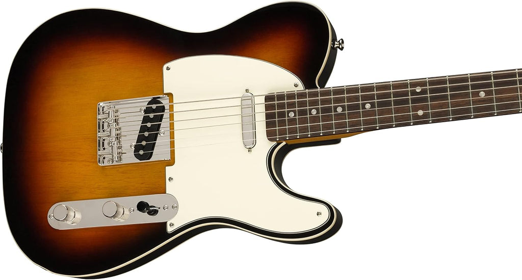 Squier Classic Vibe Baritone Custom Telecaster Electric Guitar, with 2-Year Warranty, 3-Color Sunburst, Laurel Fingerboard