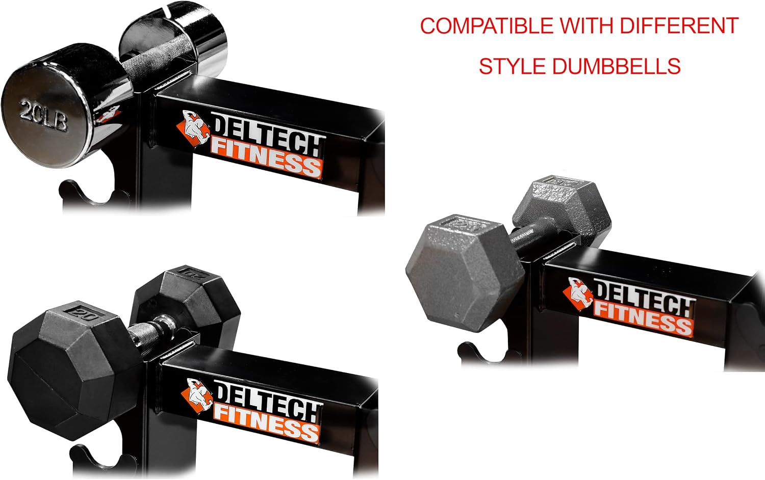 DF5200-8 Pair Vertical Dumbbell Rack by Deltech Fitness