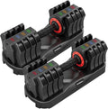 22.5lbs Adjustable Dumbbells, 5-in-1 Design for Full Body Workout, Space-Saving & Safe for Home Gym, Ideal for Beginners & Fitness Enthusiasts