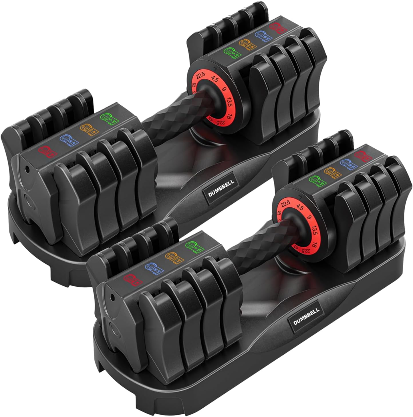 22.5lbs Adjustable Dumbbells, 5-in-1 Design for Full Body Workout, Space-Saving & Safe for Home Gym, Ideal for Beginners & Fitness Enthusiasts