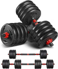 2021 Adjustable Dumbbells Set Weight to 88Lbs / 110Lbs, Free Weight with Connecting Rod Used As Barbell, Ab Roller for Home Gym Work Out Training Fitness Equipment All-Purpose