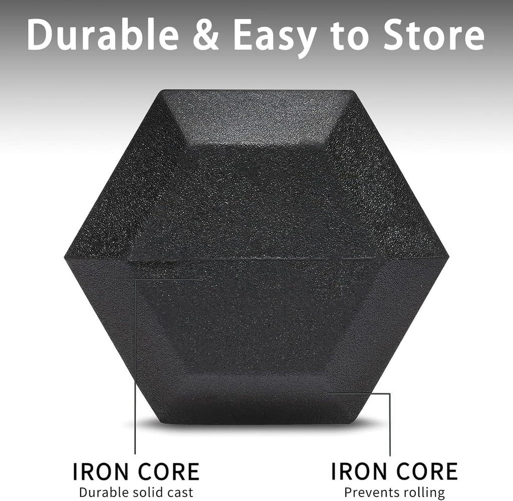 6-10 Pair Iron and Rubber Coated Dumbbell Set 350/450/550 lbs 5-50 lbs Hand Free Weight for Strength Hex Rubber Weights with Vertical Storage Rack Fitness Home Gym Equipment