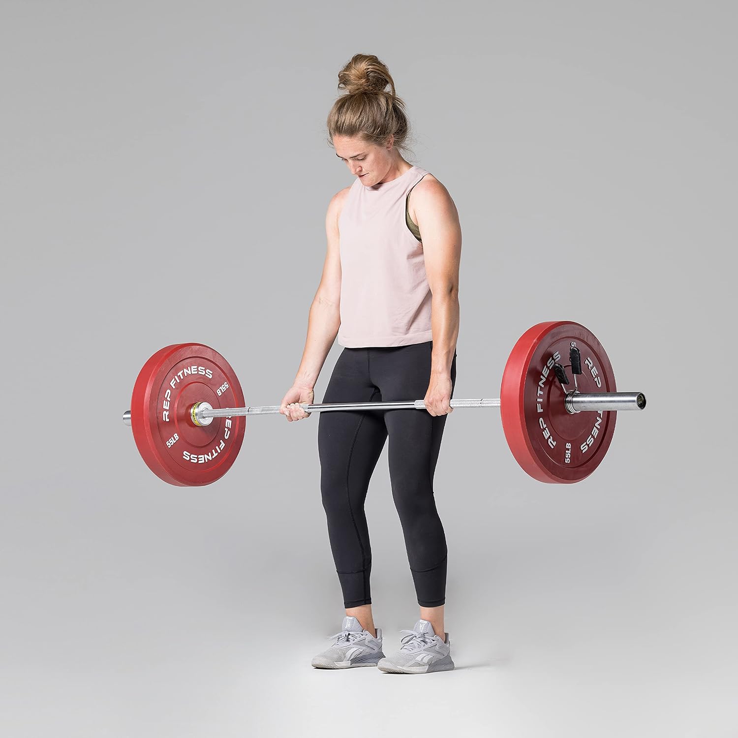 REP Color Bumper Plates LB Olympic Barbell Weights – Rubber Training Discs for Home Gym Strength Lifting, Low Bounce Durable, Weight Pairs & Sets 10 15 25 35 45 Pound Options