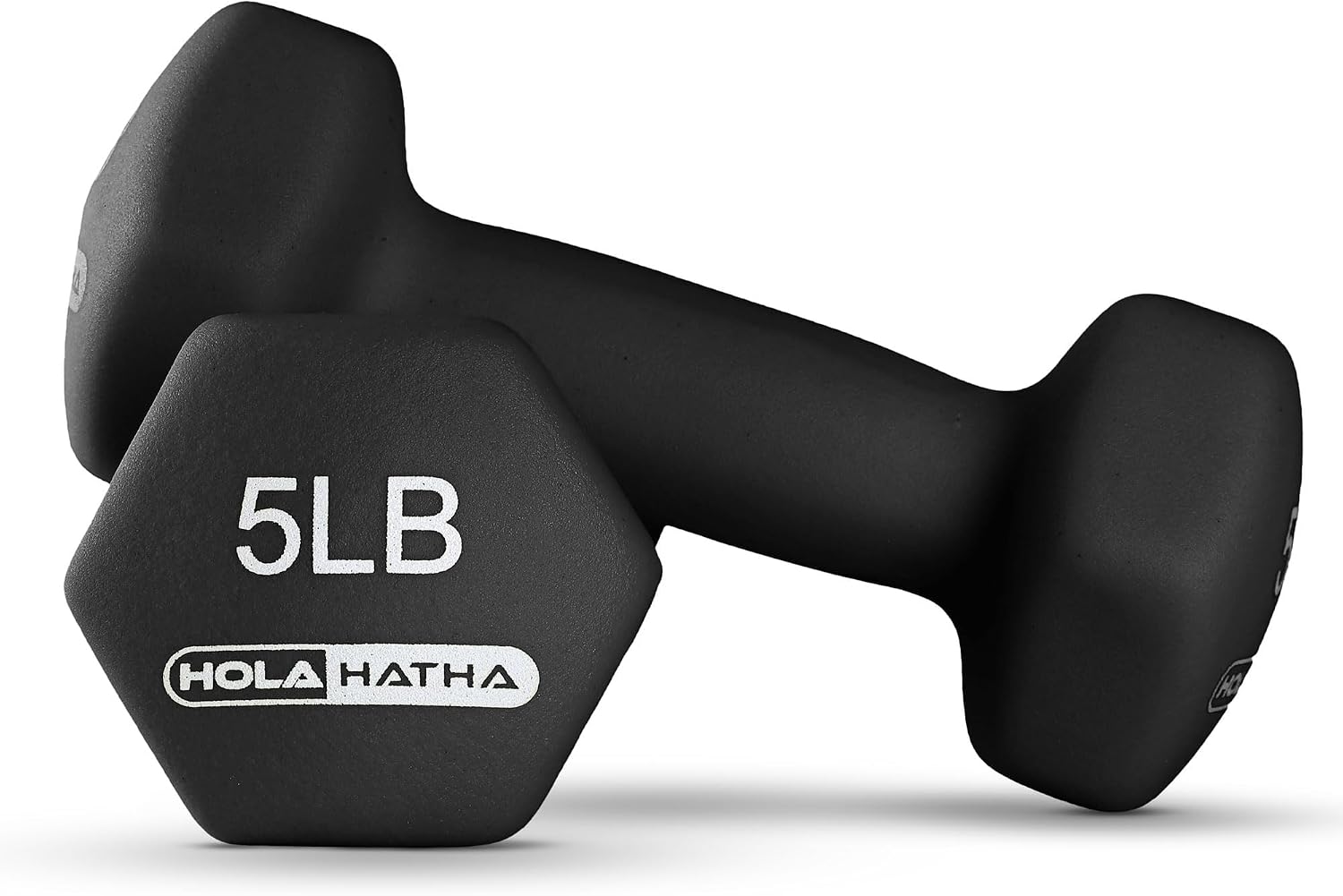 HolaHatha Neoprene Dumbbell Weights Set w/Rack, Home Gym Equipment - Portable Weighted Exercise Dumbbells for Fitness, Training, and Lifting Workouts