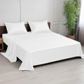 Linenwalas Premium 100% Viscose Derived from Bamboo Split King Sheet Set - Ultra Soft, Breathable & Cooling, Ideal for Hot Sleepers, 16' Deep Pocket, Hotel Luxury Bedding (White)