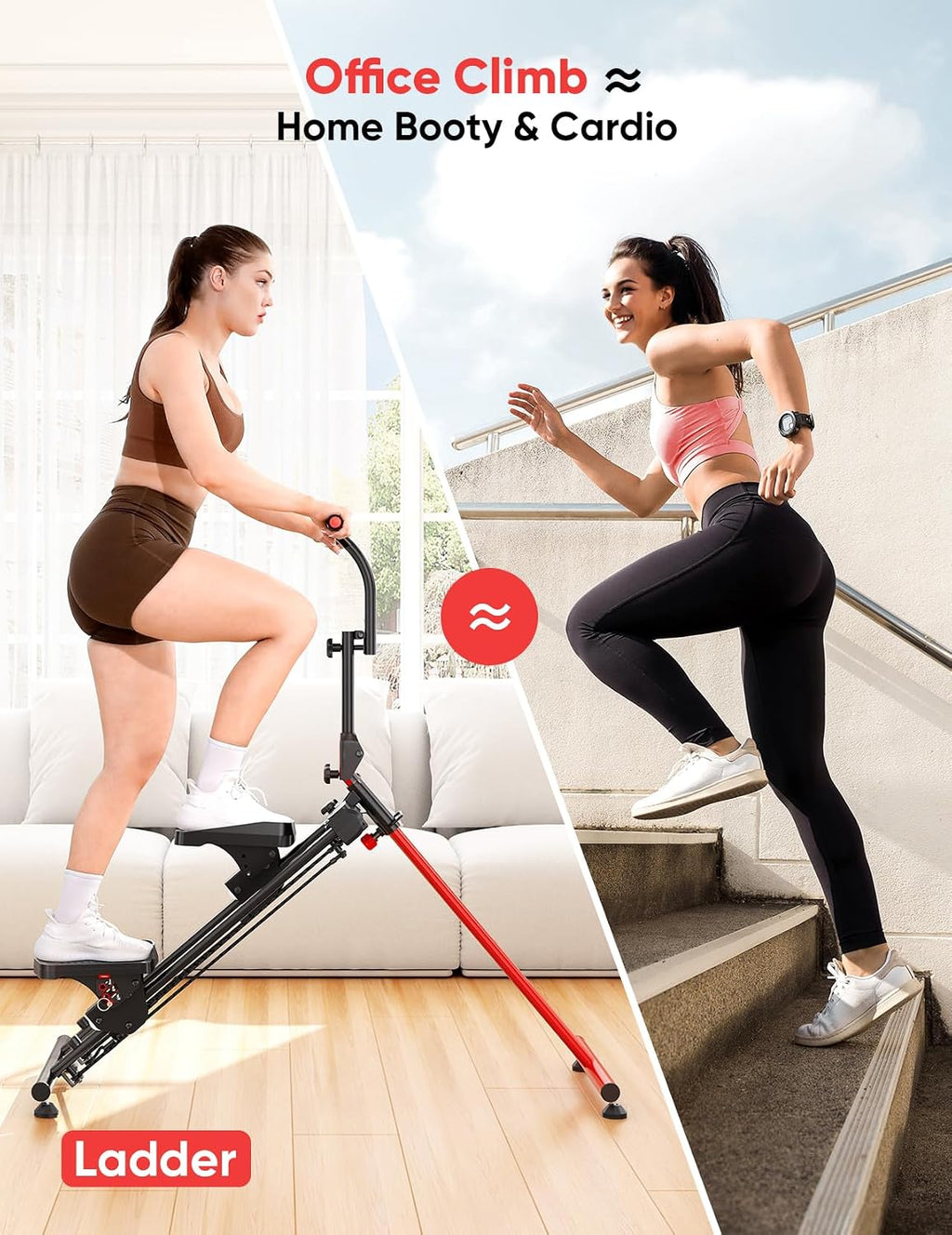 YOLEO Adjustable Resistance Stair Steppers for Exercise at Home, Folding Cardio Stairmaster with 3 Workout Modes & Oversized Pedal,90% Pre-Assembled Stair Climber with Handlebar for Full Body Workout