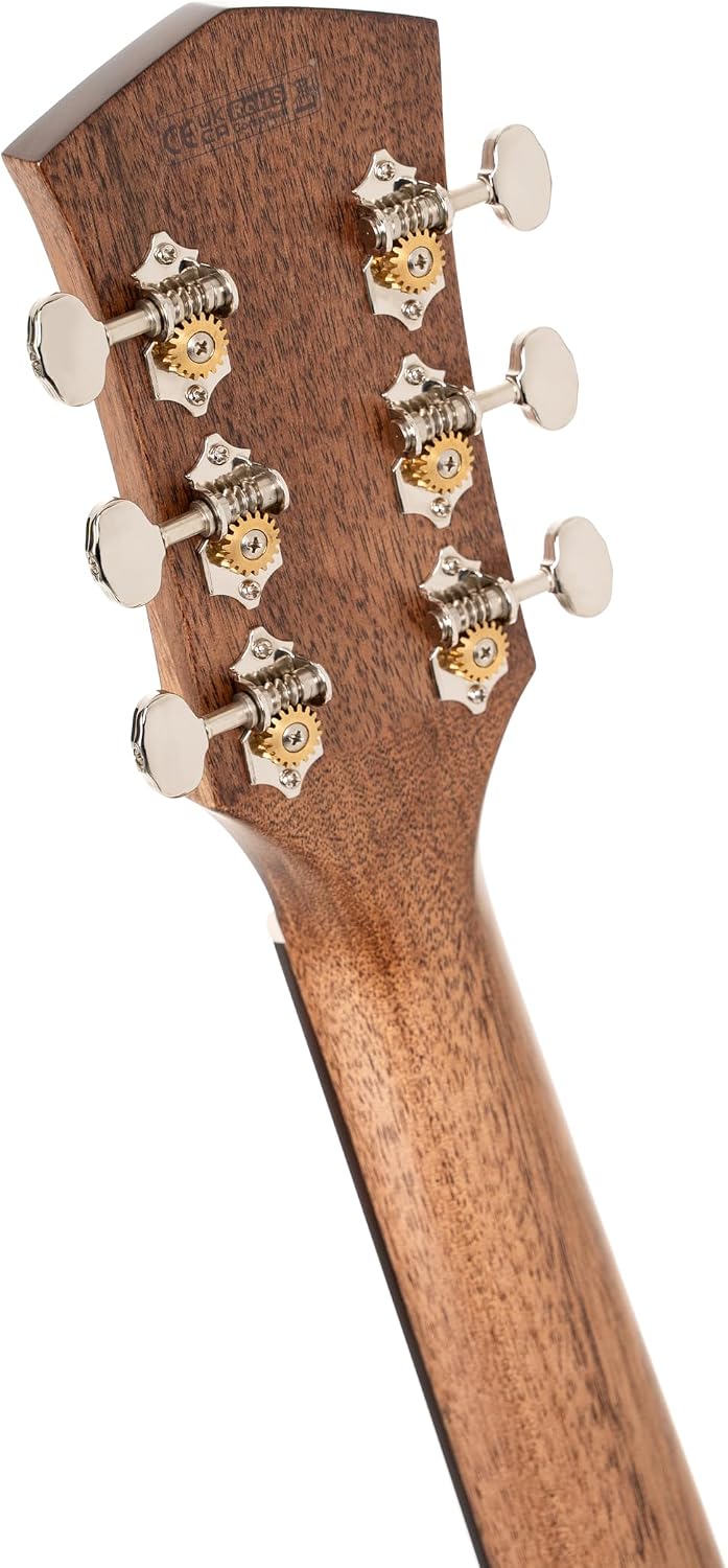Cort Essence Series ES-GA4 Grand Auditorium Cutaway Acoustic Electric Guitar, Black Top Semi Gloss (GA4BTSG)