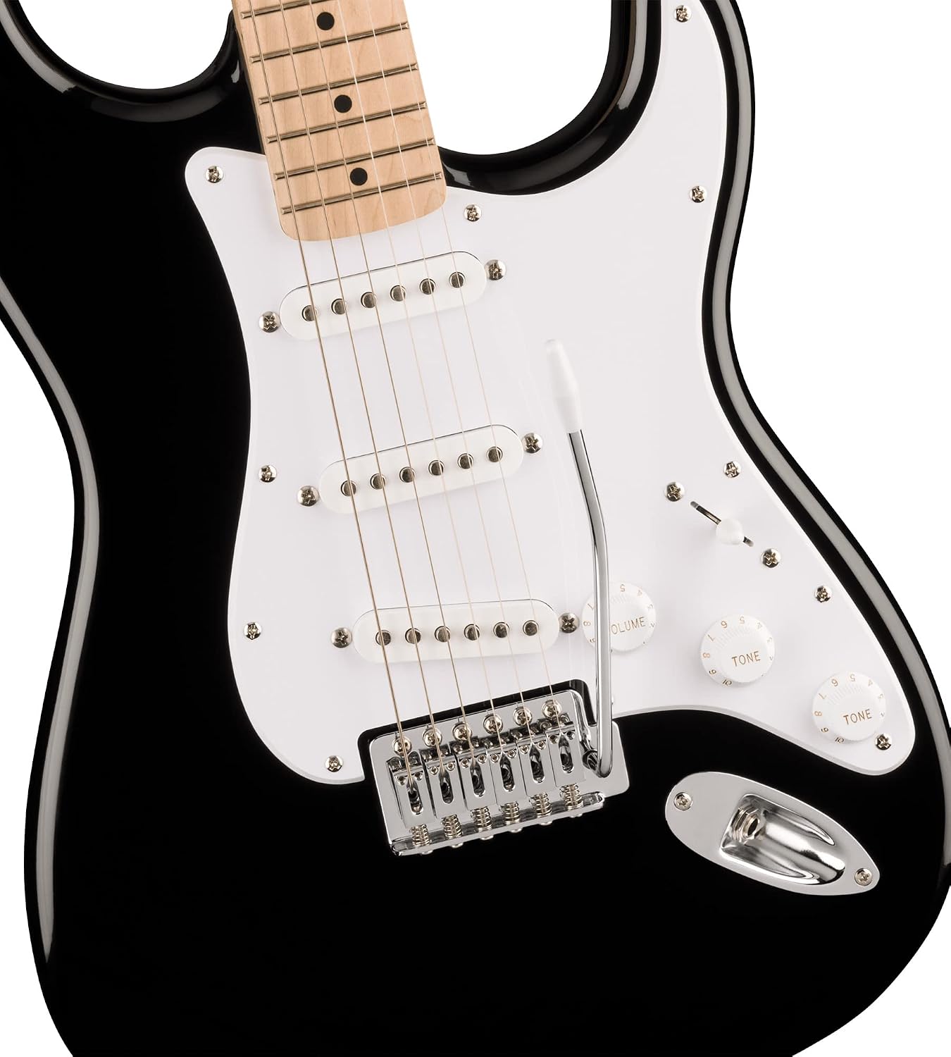 Fender Squier Sonic Stratocaster - Black Bundle with Frontman 10G Amp, Cable, Tuner, Strap, Picks, and Austin Bazaar Guitar DVD