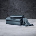 LUXOME Luxury Sheet Set | 100% Rayon (Viscose) from Bamboo | Full Size - Ocean | Deep Pockets | 4-Piece Set (Fitted, Flat, 2 Pillowcases)