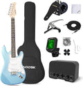 AODSK Electric Guitar with Amp Beginner Kit 39 Inch Solid Body Full Size,All Accessories,Digital Tuner,Six Strings,Four Picks,Tremolo Bar,Strap,Gig Bag,Starter kit