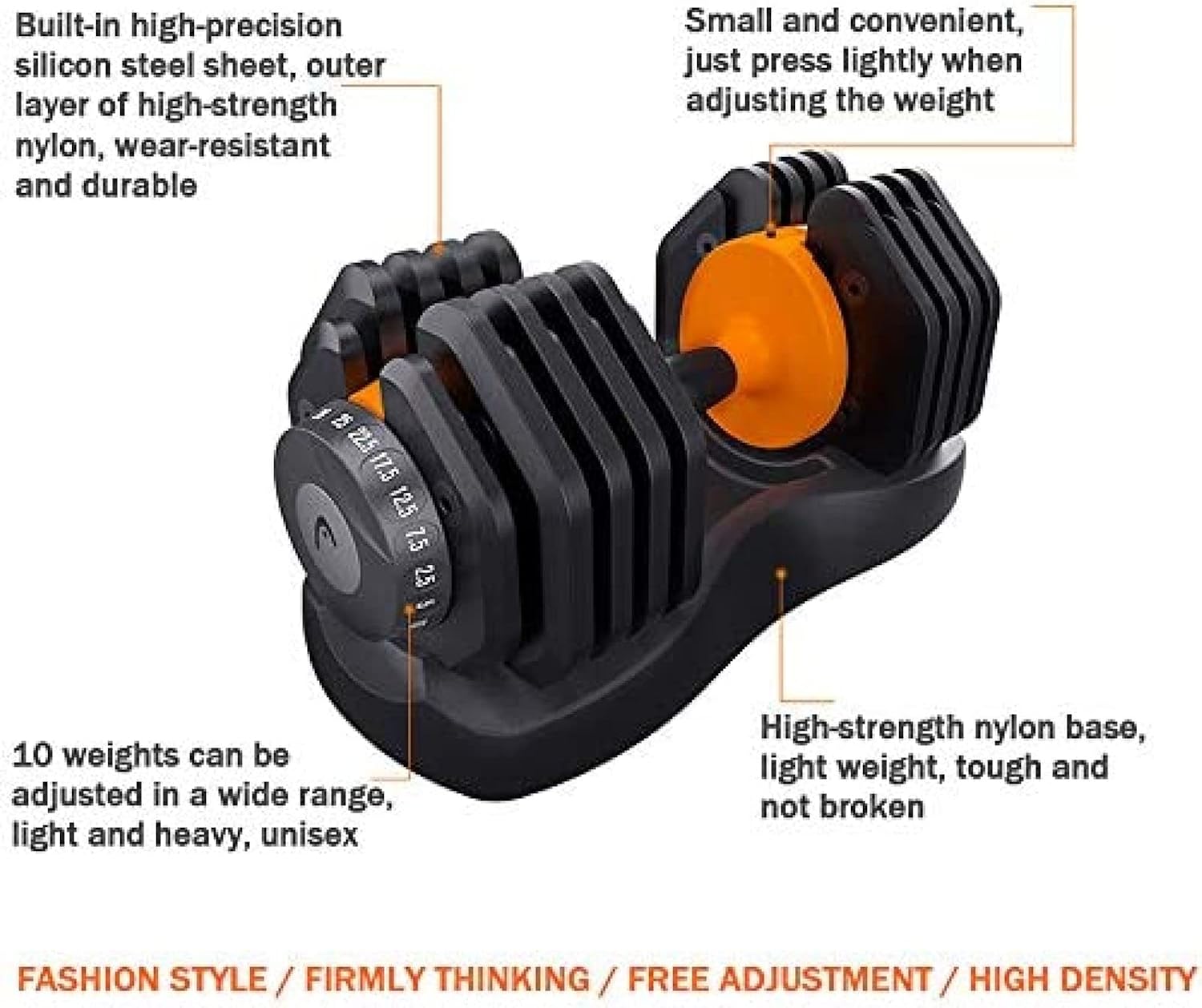 KRASS Pro Dumbbell Set – Adjustable Weight Detachable Dumbbells with ABS Base Home Exercise Equipment for Gym Exercise Training, 25 Pounds (2 x 5.6 kg), Collector88