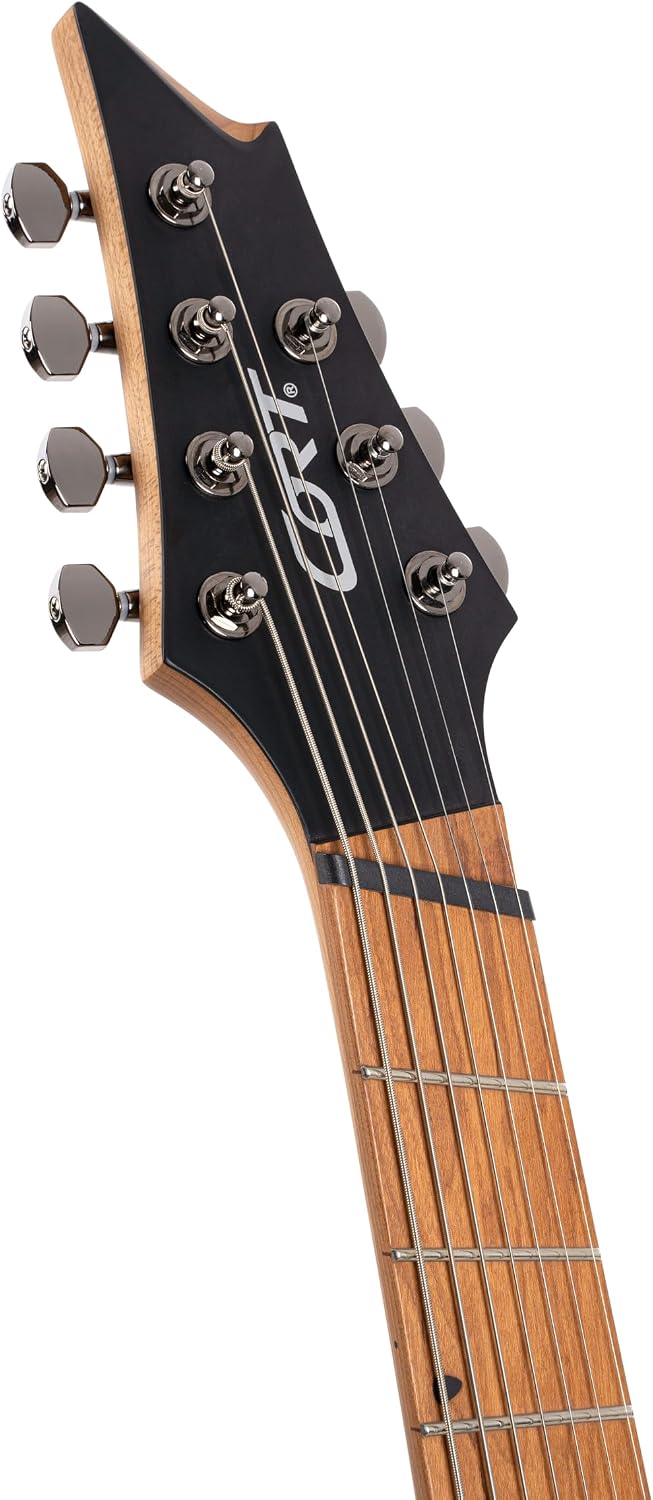 Cort KX307MSOPBK KX Series Multi Scale 7 String Electric Guitar, Open Pore Black