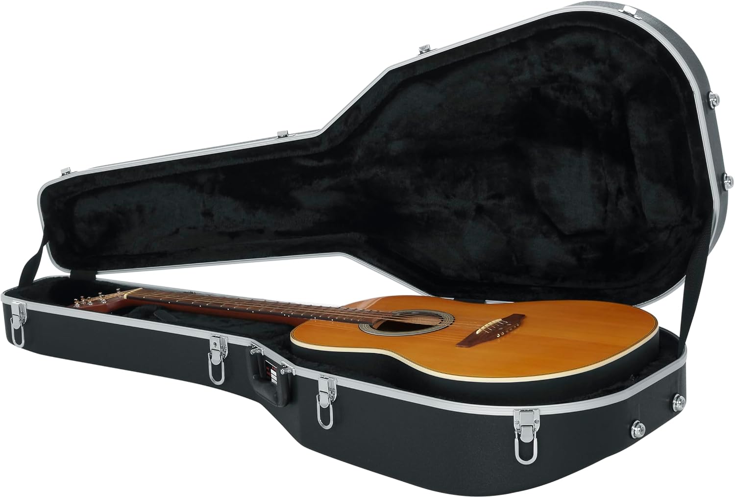 Gator Cases Deluxe ABS Molded Case for Acoustic Guitars; Fits Ovation Style Deep Contour Acoustic Guitars (GC-DEEP BOWL)
