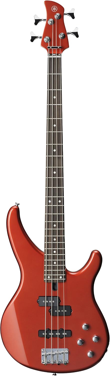 Yamaha TRBX204 BRM 4-String Bass Guitar, Bright Red Metallic